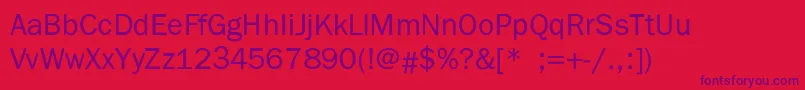 SaintjohnLight Font – Purple Fonts on Red Background