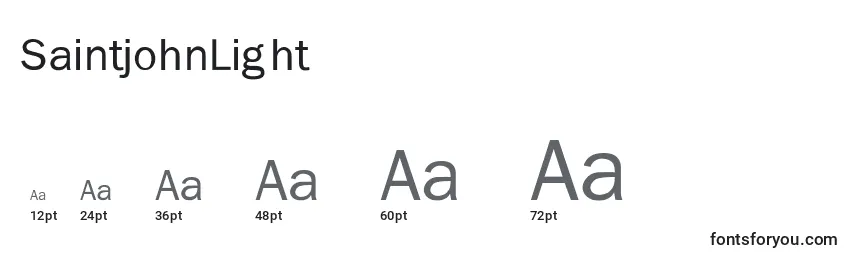 SaintjohnLight Font Sizes