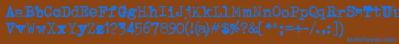 Avojaloin Font – Blue Fonts on Brown Background