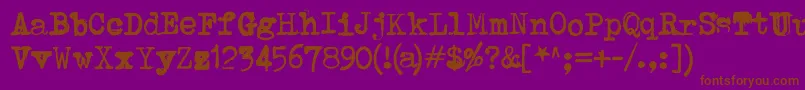 Avojaloin Font – Brown Fonts on Purple Background