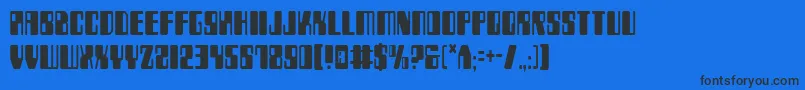 Zyv2c Font – Black Fonts on Blue Background