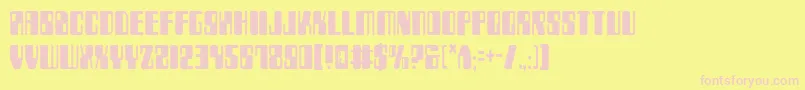 Zyv2c Font – Pink Fonts on Yellow Background