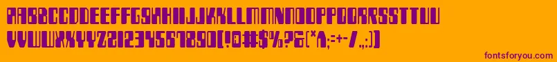Zyv2c Font – Purple Fonts on Orange Background