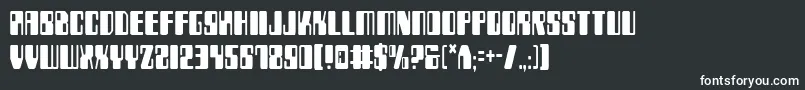 Zyv2c-fontti – valkoiset fontit mustalla taustalla
