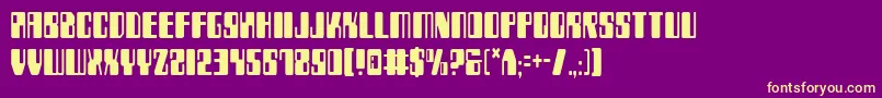 Zyv2c Font – Yellow Fonts on Purple Background