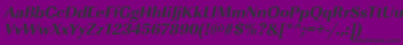 フォントImperialstdXboldItalic – 紫の背景に黒い文字