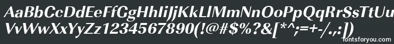 ImperialstdXboldItalic Font – White Fonts on Black Background