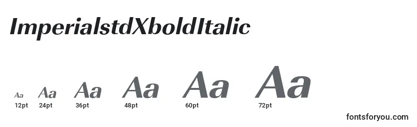 ImperialstdXboldItalic Font Sizes