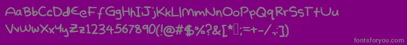Ordinaryartichoke-fontti – harmaat kirjasimet violetilla taustalla
