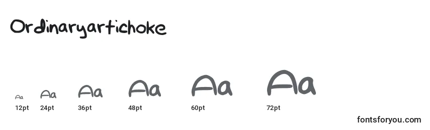 Размеры шрифта Ordinaryartichoke