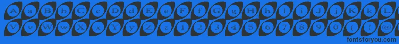 Wide Eyed Font – Black Fonts on Blue Background