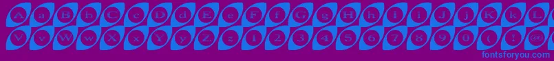 En savoir plus sur la police Wide Eyed Police Wide Eyed – polices bleues sur fond violet