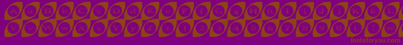 フォントWide Eyed – 紫色の背景に茶色のフォント