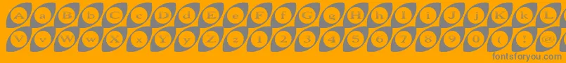 Wide Eyed Font – Gray Fonts on Orange Background