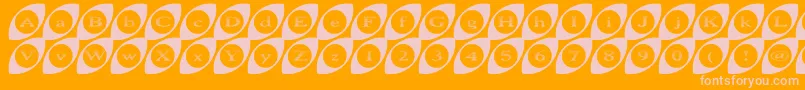 フォントWide Eyed – オレンジの背景にピンクのフォント