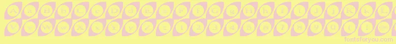 Czcionka Wide Eyed – różowe czcionki na żółtym tle