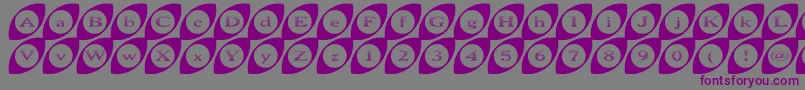 Шрифт Wide Eyed – фиолетовые шрифты на сером фоне