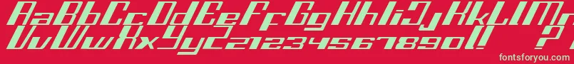 Fastss Font – Green Fonts on Red Background