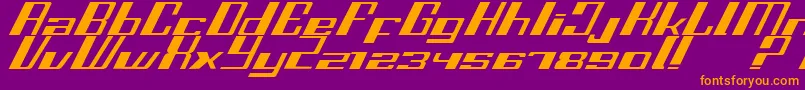 Fastss Font – Orange Fonts on Purple Background