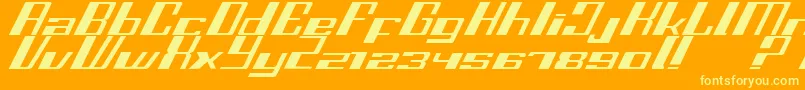 Fastss Font – Yellow Fonts on Orange Background