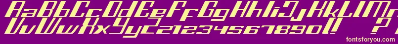 Fastss Font – Yellow Fonts on Purple Background