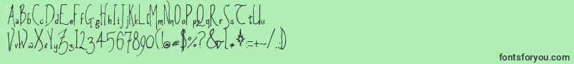 AmethystZucchini Font – Black Fonts on Green Background