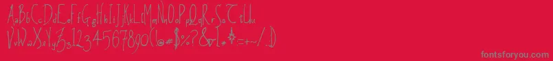 AmethystZucchini Font – Gray Fonts on Red Background