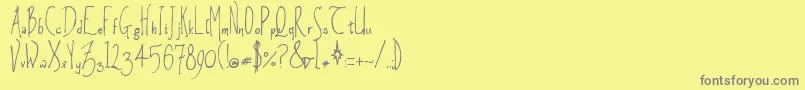 AmethystZucchini Font – Gray Fonts on Yellow Background