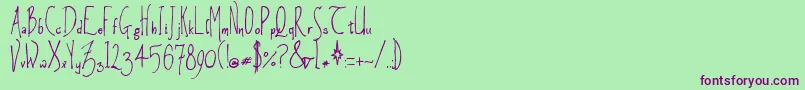 AmethystZucchini Font – Purple Fonts on Green Background