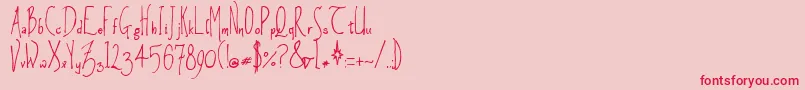 AmethystZucchini Font – Red Fonts on Pink Background