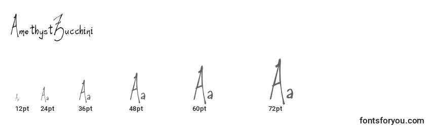 Размеры шрифта AmethystZucchini