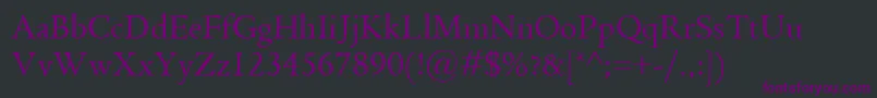 Шрифт GriffoClassico – фиолетовые шрифты на чёрном фоне