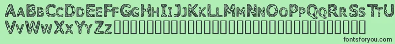 Candk Font – Black Fonts on Green Background