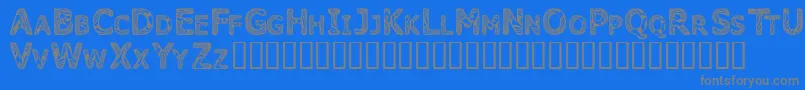 Candk Font – Gray Fonts on Blue Background