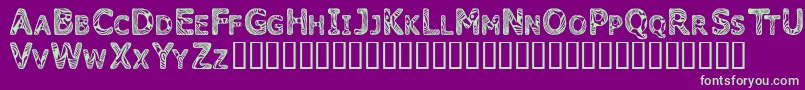 Candk Font – Green Fonts on Purple Background