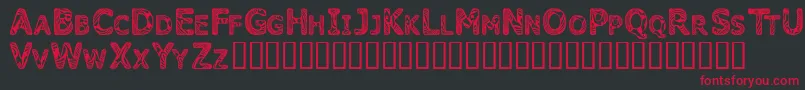 Шрифт Candk – красные шрифты на чёрном фоне
