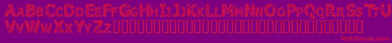 Candk Font – Red Fonts on Purple Background