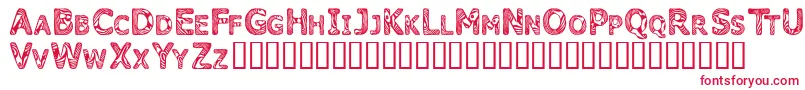 Candk-Schriftart – Rote Schriften auf weißem Hintergrund
