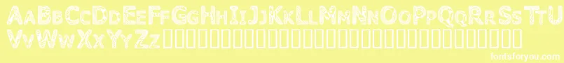 Candk Font – White Fonts on Yellow Background