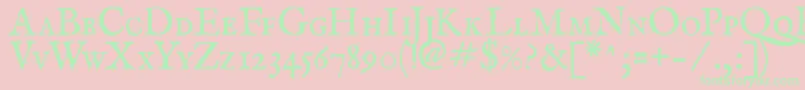 Feensc2 Font – Green Fonts on Pink Background