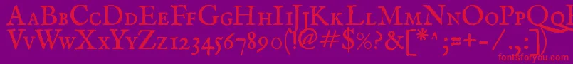 Feensc2 Font – Red Fonts on Purple Background