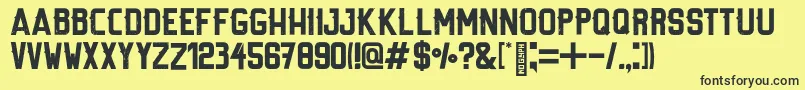 StiltRegular Font – Black Fonts on Yellow Background