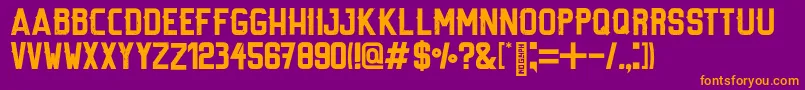 StiltRegular Font – Orange Fonts on Purple Background