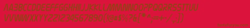 NasalizationcdltItalic Font – Brown Fonts on Red Background
