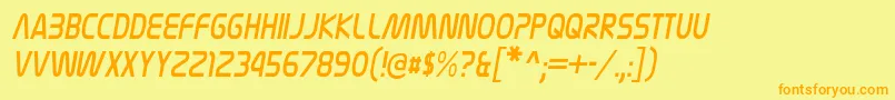 NasalizationcdltItalic Font – Orange Fonts on Yellow Background