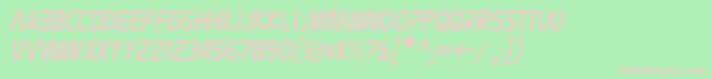 NasalizationcdltItalic Font – Pink Fonts on Green Background