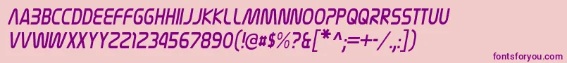 NasalizationcdltItalic Font – Purple Fonts on Pink Background