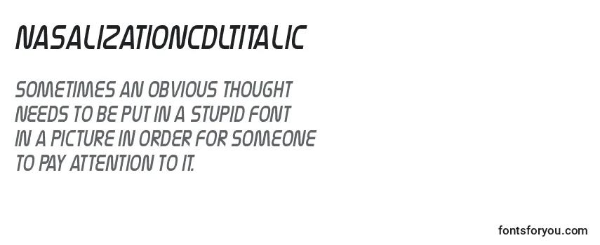 NasalizationcdltItalic Font