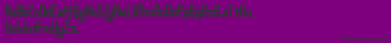 フォントOnakiteThin – 紫の背景に黒い文字