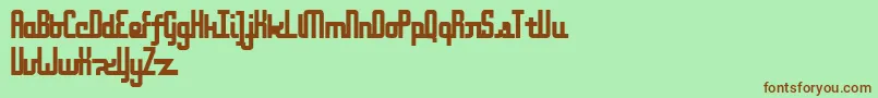 Шрифт OnakiteThin – коричневые шрифты на зелёном фоне